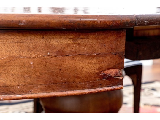 Antique Extension Dining Table On Carved Paw Feet