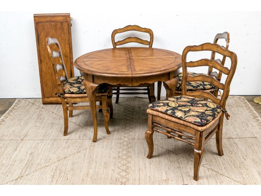 Country Chic Ladder Back Chairs With Extension Dining Table