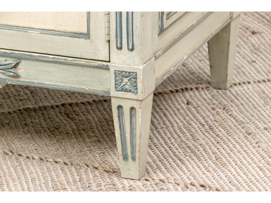 Pair Baker Paint Decorated Side Tables For Upcycle