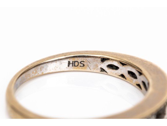 14k Gold Diamond Band Ring, App. 0.27 TCW, Size 7