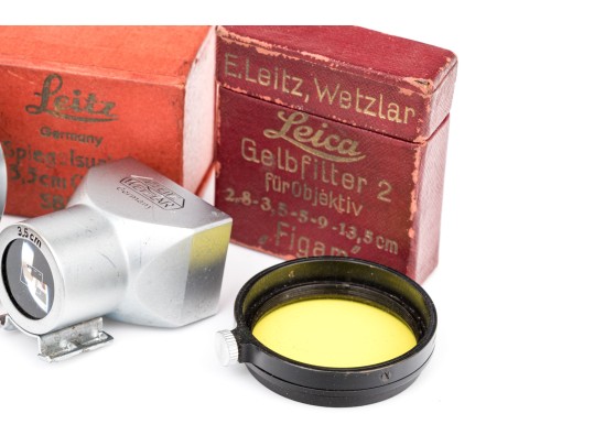 German Made Leica Camera Lens With Camera Accessories