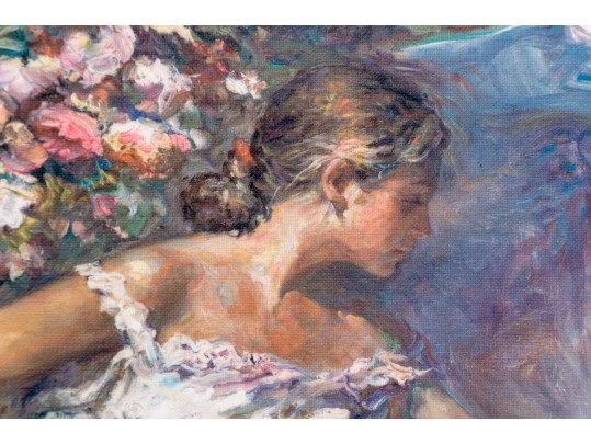 After Jose Royo, Color Print After An Oil Painting, Poemas