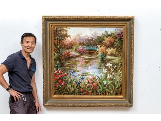 Signed Oil Or Acrylic On Canvas, Impressionist Landscape