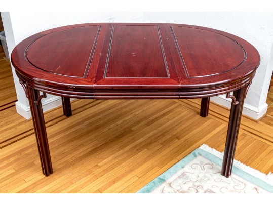 Vintage Rosewood Oval Dining Table With Two Extension Leaves