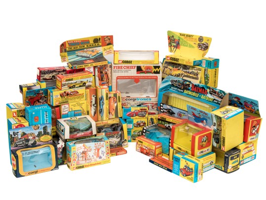 A Collection Of 50 Vintage Corgi Boxes