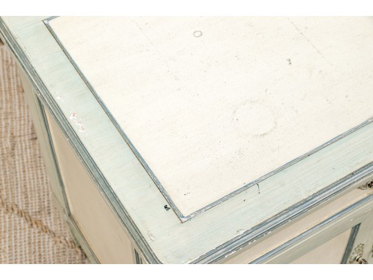 Pair Baker Paint Decorated Side Tables For Upcycle