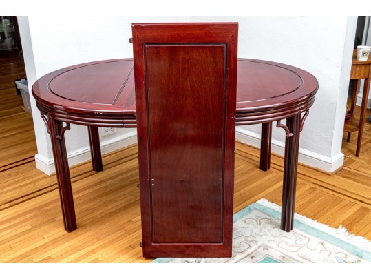 Vintage Rosewood Oval Dining Table With Two Extension Leaves