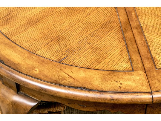 Country Chic Ladder Back Chairs With Extension Dining Table