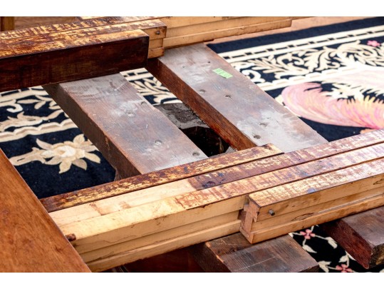 Antique Extension Dining Table On Carved Paw Feet