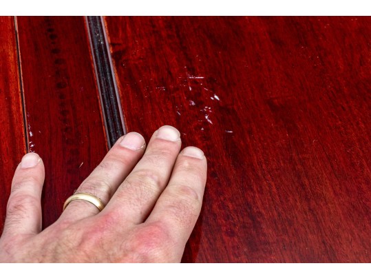 Vintage Rosewood Oval Dining Table With Two Extension Leaves