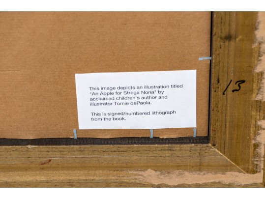 Tomie DePaola (American Illustrator, 1934-2020) Signed Color Lithograph, 