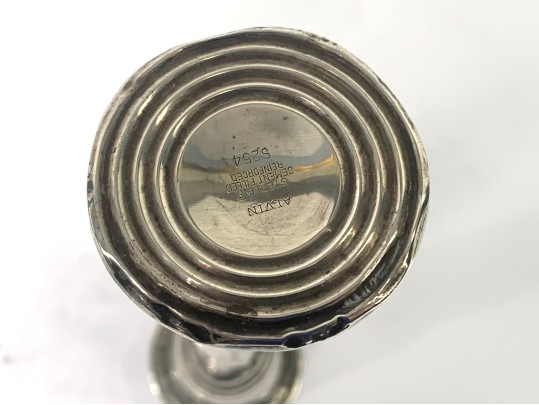 Collection Of Weighted Sterling Silver Candleholders, Compote & Bud Vase