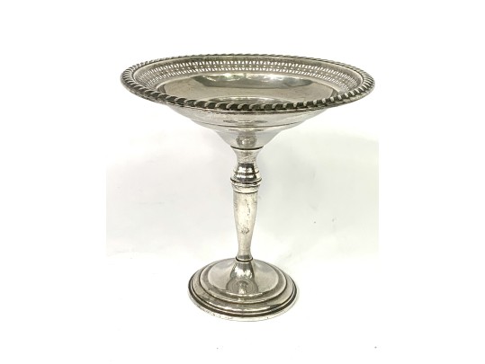 Collection Of Weighted Sterling Silver Candleholders, Compote & Bud Vase