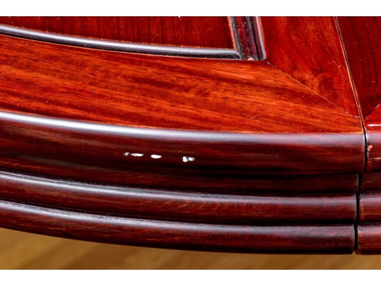 Vintage Rosewood Oval Dining Table With Two Extension Leaves