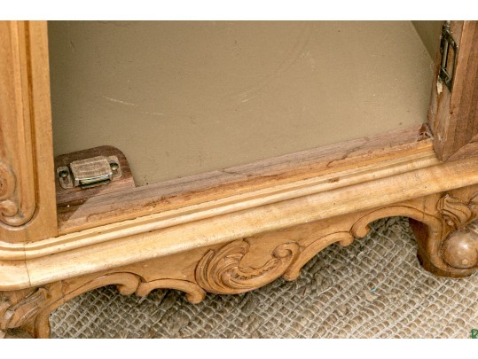 Louis XV Style Country Chic Corner Chimney Cabinet