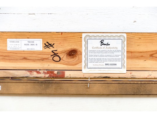 Signed Oil Or Acrylic On Canvas, Impressionist Landscape