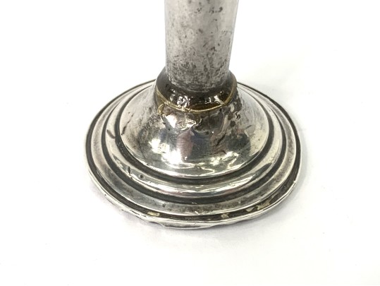 Collection Of Weighted Sterling Silver Candleholders, Compote & Bud Vase