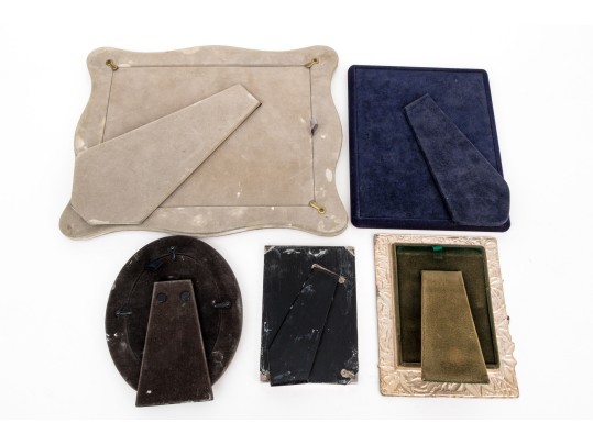 Collection Of Five Sterling Silver And Silverplate Picture Frames 