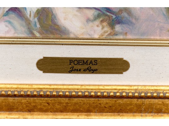 After Jose Royo, Color Print After An Oil Painting, Poemas
