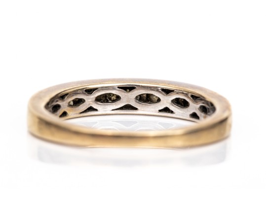 14k Gold Diamond Band Ring, App. 0.27 TCW, Size 7