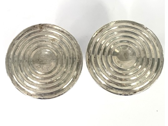 Collection Of Weighted Sterling Silver Candleholders, Compote & Bud Vase