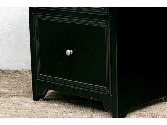 Black Finished Two Drawer Filing Cabinet