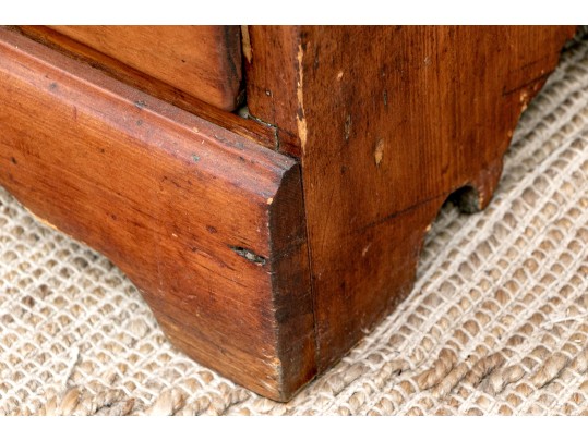 19th Century Stained Pine Blanket Chest