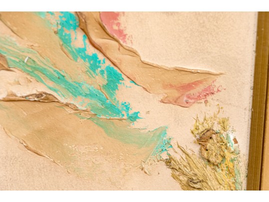 Elmo Gideon (American, 1924-2010) Pair Of Signed 3-D Oils On Board, French Street Scenes 