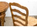 Country Chic Ladder Back Chairs With Extension Dining Table