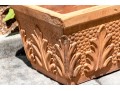 888Only One - Recatalog And Photo****Pair Of Cast Terracotta Ceramic Garden Planters