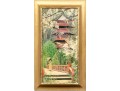 Florenz Signed Oil On Canvas, Japanese Pagoda