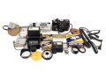 Collection Of Cameras With Camera Accessories