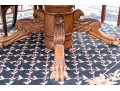 Antique Extension Dining Table On Carved Paw Feet