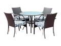 Metal & Resin Wicker 5 Piece Outdoor Dining Set