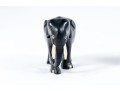 Pair Of Ebonized Wood And Bone Elephant Carvings