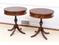 Pair Of Mahogany Drum Tables