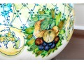 Large Italian Hand-Painted Ceramic Lidded Jar