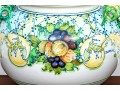 Large Italian Hand-Painted Ceramic Lidded Jar