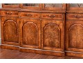 Georgian Style Burl Veneered Breakfront, As-is