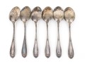 Set Of Six Antique Sterling Silver Tablespoons 9.88 Troy Ozs. 