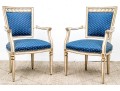 Pair Of Vintage Neoclassical Style Paint Decorated Armchairs 