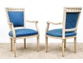 Pair Of Vintage Neoclassical Style Paint Decorated Armchairs 