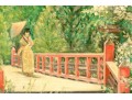 Florenz Signed Oil On Canvas, Japanese Pagoda