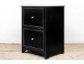 Black Finished Two Drawer Filing Cabinet