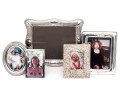 Collection Of Five Sterling Silver And Silverplate Picture Frames 