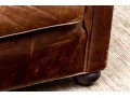 Restoration Hardware Leather Loveseat Sofa