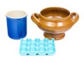 Collection Of Three Stoneware Pieces, Including And Egg Holder