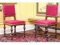 Pair Of Antique Maple Custom Upholstered Side Chairs