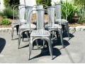 Set Of Six Lumisource Industrial Stacking Dining Chairs