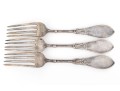 Set Of Three Antique Sterling Silver Forks, 5.180 Troy Ozs, 